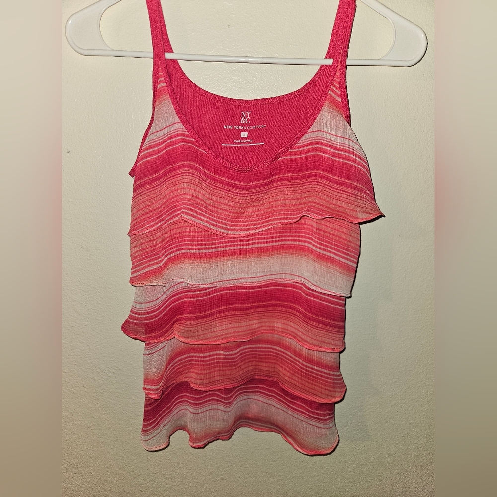 New York & Company Womans Pink Tank Top Size S - Picture 2 of 9